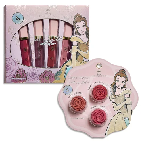 Miniatura 9 de Disney Belle Maison - Juego de maquillaje cosmético, colección esencial de maquillaje, Princess Belle Beauty and the Beast - Incluye 3 bálsamos