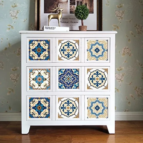Miniatura 17 de AILEGOU Juego de 20 calcomanías para azulejos de despegar y pegar, vinilo impermeable, autoadhesivo, removible, para baño y cocina, 6 x 6 pulgadas