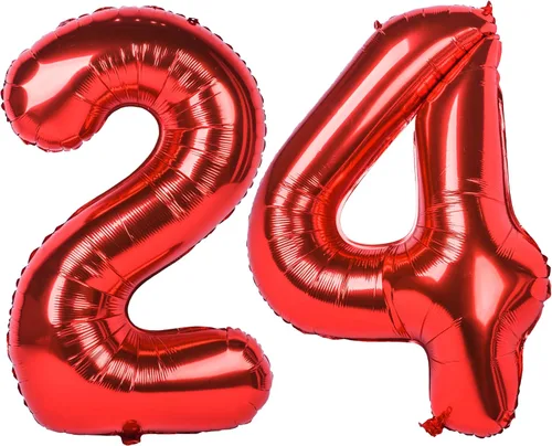 Miniatura 12 de Globo gigante de helio de 40 pulgadas, número 0 rojo, de poliéster, película de aluminio, 0-9, para niña y niño, autoinflable, dígito cero