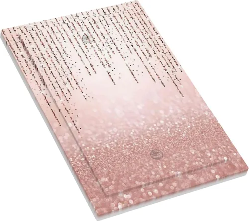 Miniatura 3 de Cubierta de interruptor de luz rosa brillante con purpurina de 1 banda, sin dispositivo, placa de pared en blanco decorativa para adolescentes, Rosa