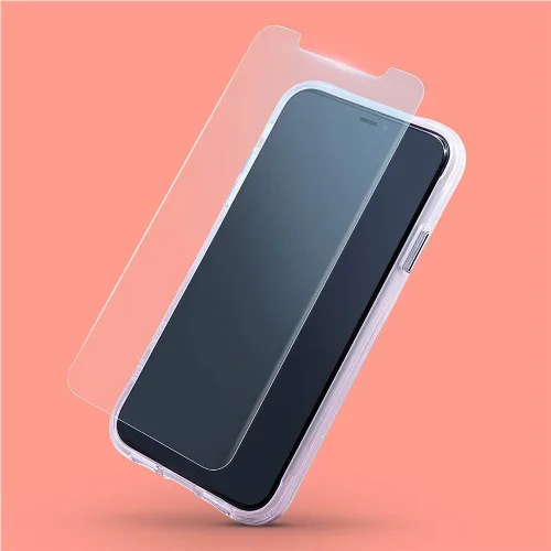 Miniatura 2 de Case-Mate Protector de pantalla para iPhone 13 Pro/iPhone 13, vidrio templado 9H con protección contra roturas, antihuellas dactilares, película