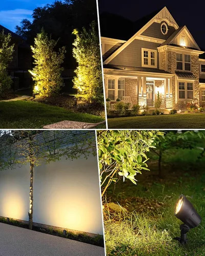 Miniatura 5 de SUNVIE Iluminación de paisaje de bajo voltaje de 6 W, luces LED de paisajismo, iluminación blanca cálida de bajo voltaje, focos de paisaje