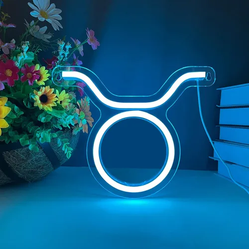 Miniatura 11 de El Letrero de Neón del Horóscopo del Zodiaco, Aries, Letreros de Neón LED para Decoración de Pared, Luces de Neón del Zodíaco Astrológico Hermosas