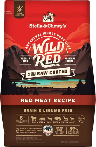 Miniatura 14 de Stella & Chewy's Wild Red Comida seca para perros con revestimiento crudo, alta proteína, sin cereales ni legumbres, receta para el océano, 3,5 lb