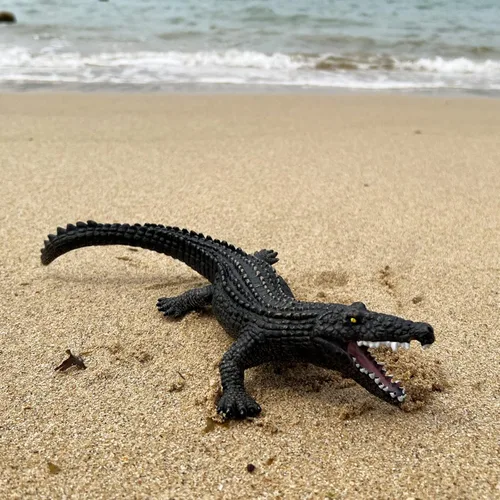 Miniatura 9 de Gemini&Genius Juguetes de Cocodrilo, Mundo de Vida Silvestre Animales de Plástico Suave Animales de la Selva Figura de Acción de Caimán Excelente