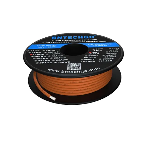 Miniatura 17 de BNTECHGO Carrete de alambre de silicona calibre 12, 50 pies, color marrón, flexible, 12 AWG, alambre de cobre estañado trenzado