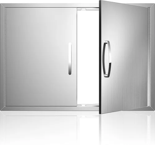 Miniatura 11 de Puerta de acceso para barbacoa de 39 pulgadas de ancho x 26 pulgadas de alto, puertas dobles de acero inoxidable, resistentes a la intemperie