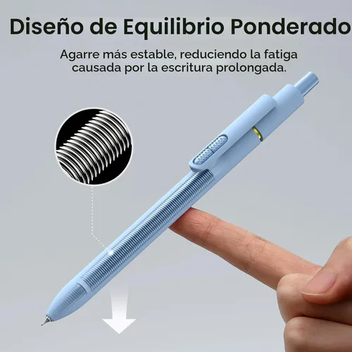 Miniatura 5 de 8 bolígrafos de gel negro - 0.7mm de punta media, tinta negra Escritura suave - Bolígrafo retráctil de secado rápido para hombres y mujeres