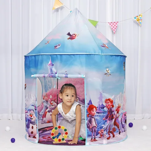 Miniatura 4 de Tienda de campaña y luces de castillo de hielo para niños, casa de juegos interior para niños, 41 x 53 pulgadas