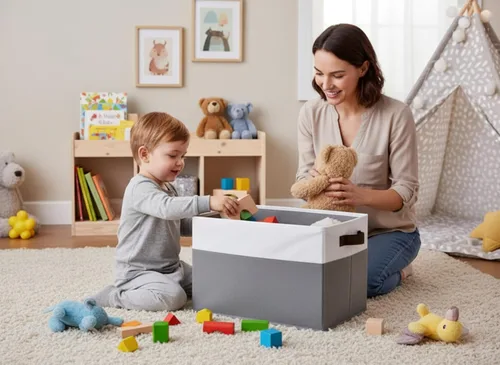 Miniatura 2 de Cupic Cupid - Contenedores de almacenamiento para clóset, organizadores de tela para clóset y almacenamiento, paquete de 6 canastas para organizar