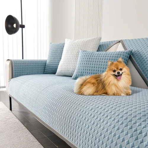 Miniatura 11 de OTOB Funda refrescante para sofá de perro de fibra de seda de hielo, protector de sofá lavable y antideslizante, tapete suave para cama de perro