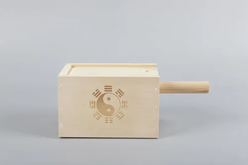 Miniatura 5 de Caja de madera de cuatro agujeros para la terapia Moxa Moxibustión (Rectángulo)