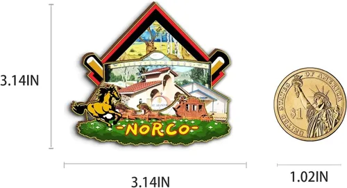 Miniatura 3 de Norco California USA - Imán de madera para nevera, 3D, monumentos de viaje, coleccionables, recuerdos, decoración hecha a mano