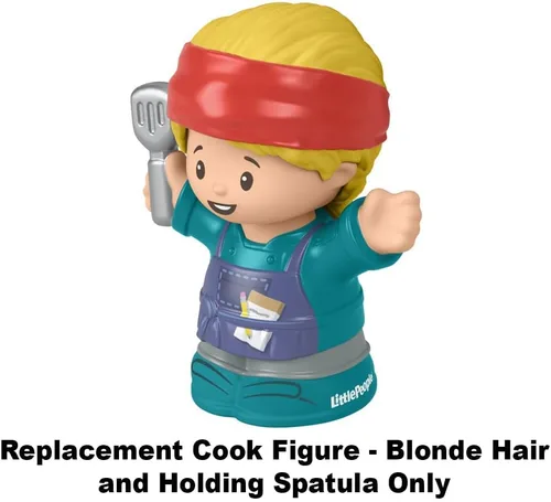 Miniatura 2 de Pieza de repuesto para Fisher-Price Little People Serve It Up Food Truck Playset - GTT73 ~ Figura de cocina de repuesto ~ Cabello rubio ~ Espátula
