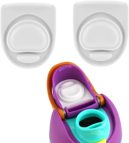 Miniatura 13 de 2 piezas de tapa superior para botella de agua compatible con Owala FreeSip 24 oz 32 oz, piezas de sellado de repuesto, tapón de silicona, Rosa