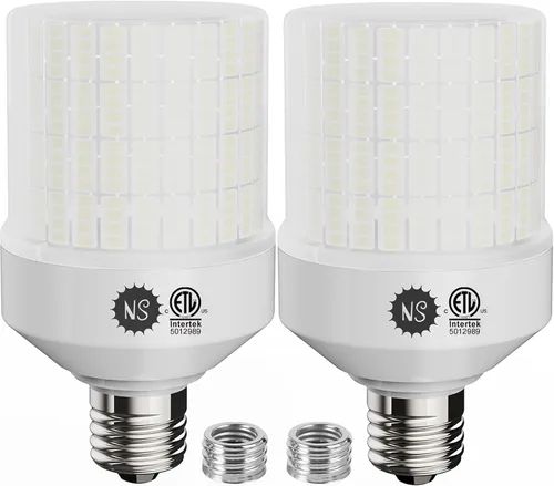 Miniatura 9 de NS Bombillas de maíz equivalentes a 700 W de 10500 lm (1 juego) - 90% de ahorro de energía, IP65 impermeable, E26/E39, 70 W 3000 K cálidas, luces