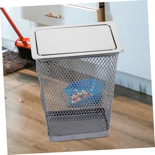 Miniatura 6 de BESTOYARD Tapa de cubo de basura, tapa empotrada de acero inoxidable, tapa de basura empotrada, tapa de accesorio de cocina, tapa para el hogar