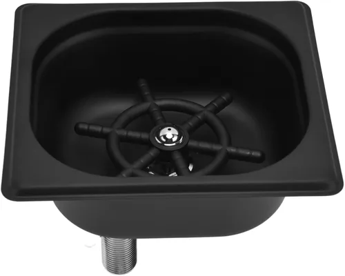 Miniatura 4 de Acero inoxidable Enjuagador de vidrio Copa Lavadora Limpiador automático para Bar Pub Hotel (negro)