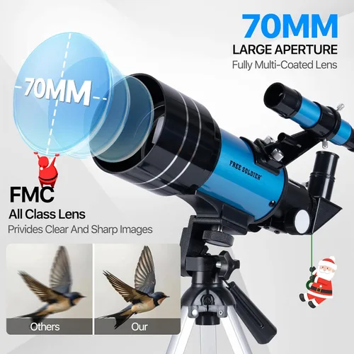 Miniatura 2 de Telescopio para adultos Astronomía 2.756 in Apertura 11.811 in Longitud focal Telescopio astronómico portátil para principiantes mayores de 8 años
