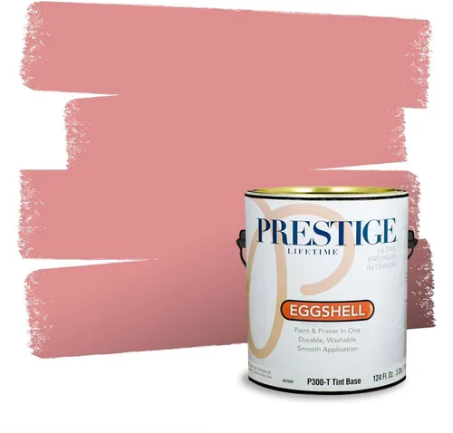 Miniatura 430 de Prestige Paints Pintura exterior e imprimación en uno, 1 galón, plano, coincidencia comparable de Valspar* Amber Rose*