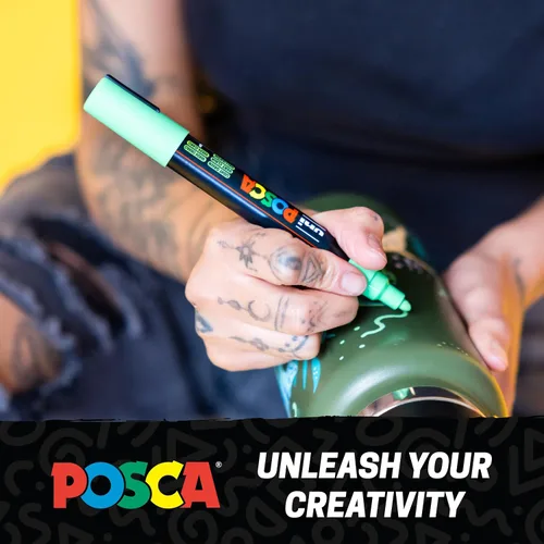 Miniatura 18 de uni Posca Rotulador de pintura - punta media - juego de 15 (PC-5M15C), surtido