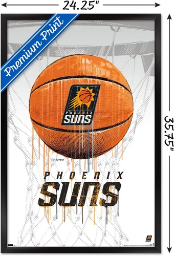 Miniatura 3 de Trends International NBA Phoenix Suns - Póster de pared de Drip Basketball 21, 22.375 x 34 pulgadas, versión enmarcada en negro Versión con marco