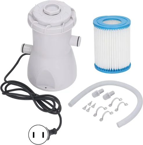 Miniatura 2 de Bomba de filtro de piscina 40W, bomba de filtro de piscina 800GAL por hora Filtro de piscina de tierra para impurezas de filtro de piscina