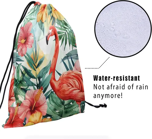 Miniatura 46 de Bolsa de agarre de gimnasia de piel de animal, bolsa de gimnasia con cordón ajustable, bolsa de cuerda para fauna silvestre, Mariposas Galaxy