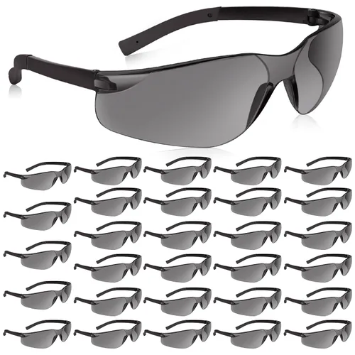 Salfboy Juego de 30 gafas de seguridad tintadas con resistencia a arañazos ANSI Z87.1, gafas de protección ocular resistentes a arañazos para 118-30