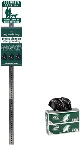 ZERO WASTE USA - Mini estación de residuos de aluminio a prueba de óxido - 400 bolsas de basura gratis - Garantía de 10 años - Más de 500 K se Verde