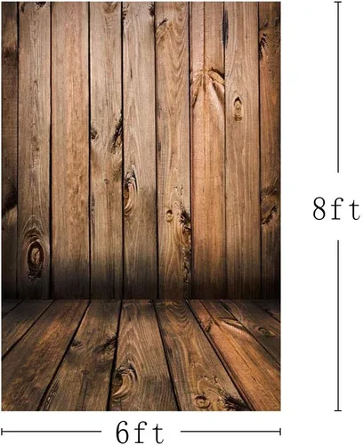 Miniatura 3 de Fondo de madera vintage de 6 x 8 pies para estudio fotográfico, accesorios de fondo de madera para retrato de recién nacidos, para fotografía