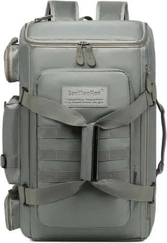 Bolsas de viaje grandes para hombres y mujeres, bolsa de gimnasio deportiva de 50 litros con bolsillo húmedo, bolsa de viaje impermeable, mochila de
