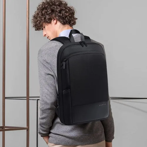 Miniatura 8 de BANGE Mochilas delgadas para laptop de 17.3 pulgadas, mochila de trabajo expandible para hombres y mujeres