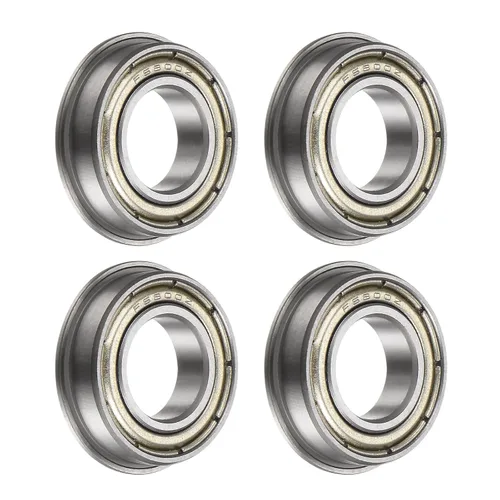 Miniatura 11 de uxcell Rodamiento de bolitas con bridas F683ZZ, 20pcs 0.118x0.276x0.118 in Acero cromado doble blindado ABEC1 cojinetes de brida