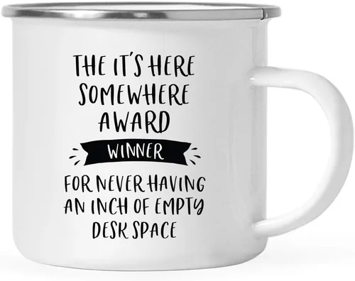 Miniatura 32 de Andaz Press Taza de café de acero inoxidable de 11 onzas con diseño de fogata, regalo divertido para compañero de trabajo, ganador del premio