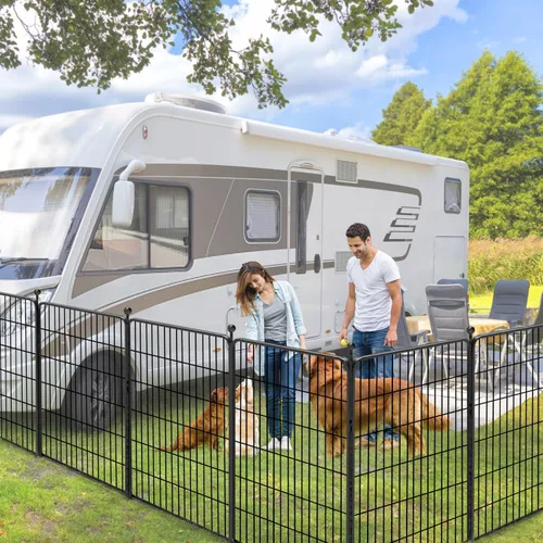 Miniatura 2 de Bolígrafos para perros al aire libre con valla para perros grandes, 40 pulgadas de alto, corralito para perros al aire libre, 8 paneles de metal
