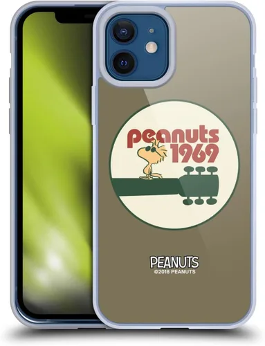 Miniatura 96 de Head Case Designs Funda de gel Woodstock 50th con licencia oficial de Peanuts Snoopy Guitar 1969 [protección de grado militar] compatible con Apple