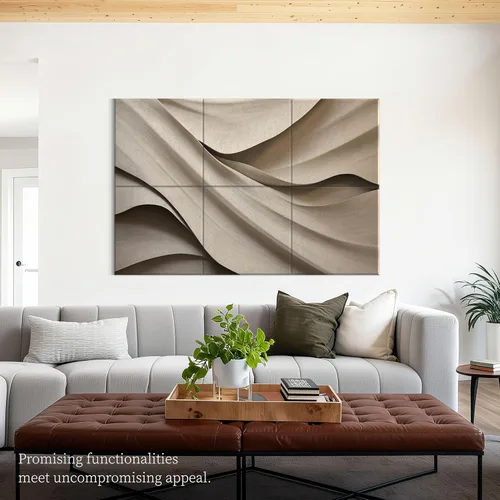 Miniatura 2 de Paquete de 6 paneles absorbentes de sonido de 72x48 pulgadas Paneles acústicos para paredes para el hogar, la oficina o el estudio – Diseño Cortinas