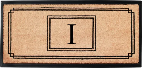 Miniatura 61 de A1HC - Tapete de puerta con monograma de fibra de coco natural para puerta delantera, 24 x 48, felpudo duradero tratado anti-desprendimiento