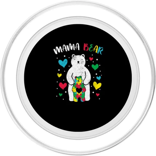 Miniatura 2 de Mama Bear Autism Awareness Mom Support Autistic Hijo Hija PopSockets MagSafe PopGrip para iPhone