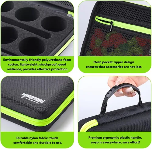 Miniatura 5 de MAGICYOYO Yoyo - Estuche de almacenamiento, bolsa de almacenamiento portátil Yoyo, bolsa de transporte para exteriores, accesorios de yoyo, 6