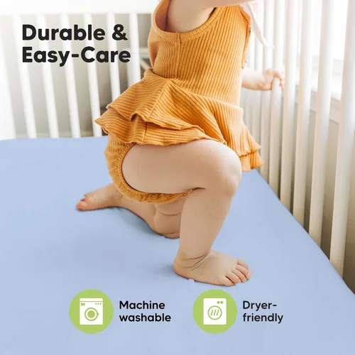 Miniatura 7 de KeaBabies Paquete de 2 sábanas para cuna de bebé para niños y niñas - 52x28 pulgadas Viscosa derivada de bambú, sábanas para cama de niño pequeño