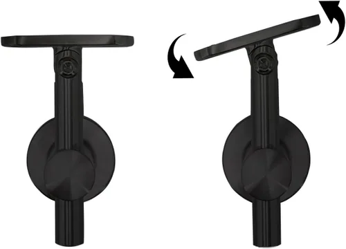 Miniatura 3 de Soporte de pasamanos ajustable de acero inoxidable de grado 316, superficie superior plana para tubo cuadrado, adecuado para vidrio de 1/4 a 1-1/4