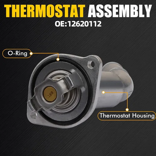 Miniatura 4 de Conjunto de carcasa de termostato compatible con Trailblazer Envoy 9-7 Rainier Ascender Bravada 2002-2009 4.2L