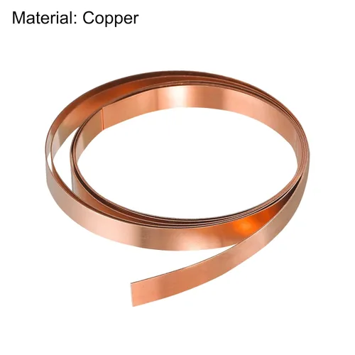 Miniatura 3 de uxcell Rollo de hoja de cobre, placa 3,280.8 ft m x 16.4 ft m x 1.6 ft m de la hoja del metal