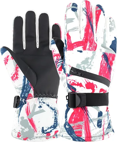 EDIACE Guantes de esquí - Guantes de snowboard impermeables con pantalla táctil de 30 F para hombres, mujeres, niñas, niños, jóvenes, guantes