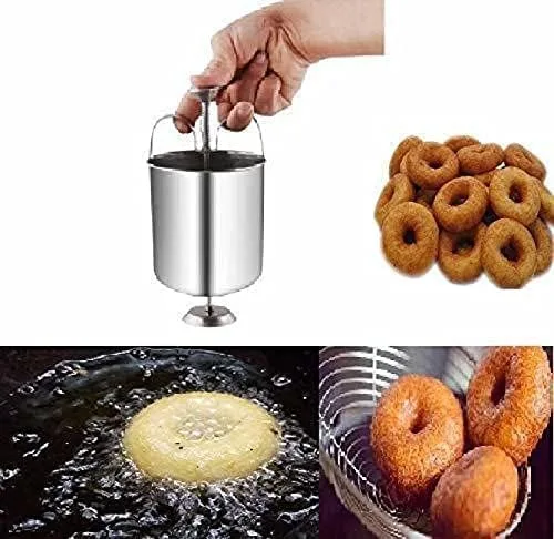 Miniatura 2 de Dispensador de donas de acero inoxidable del sur de la India/herramienta de acero inoxidable para hacer pastelería para hornear mercancías paquete