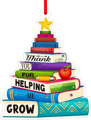 Miniatura 13 de PETCEE Adornos para Maestros Regalos de Apreciación para Maestras Adornos para Maestros para Decoraciones de Árbol de Navidad Jubilación Regalos