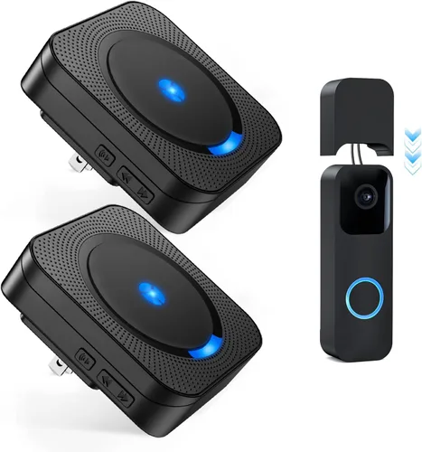 Extensor de timbre de puerta inalámbrico para Blink - Compatible con Blink Doorbell (Gen 1), 1 extensor de timbre de video y 2 receptores