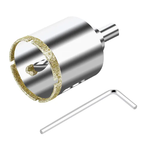 Miniatura 14 de ASNOMY Sierra perforadora de diamante de 2 pulgadas (1.969 in) con broca piloto, sierra de agujero recubierta de punta de diamante de 2 pulgadas